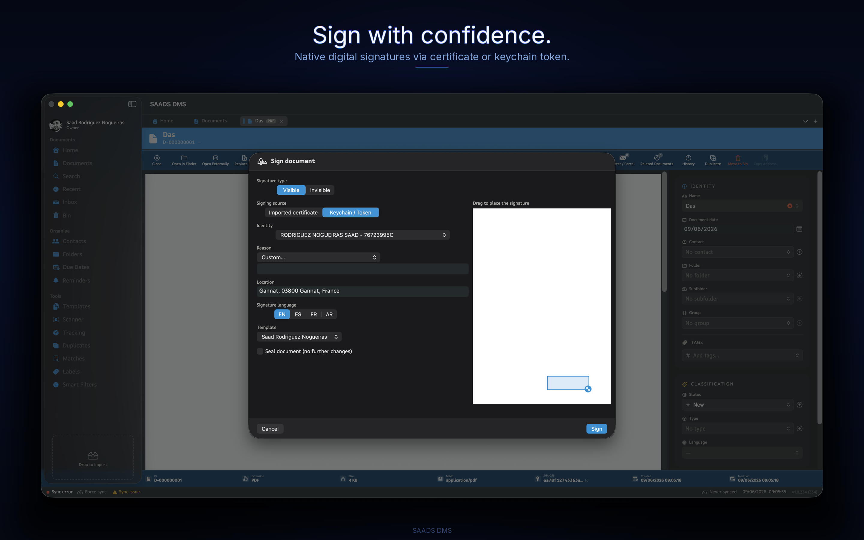 Document signing